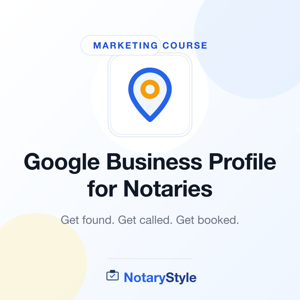 Google Business Profile Marketing for Notaries