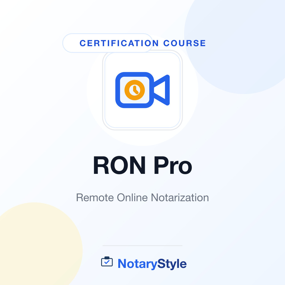 RON Pro: Remote Online Notarization